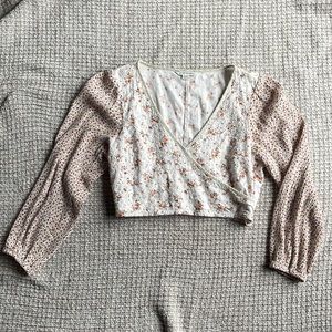 Floral wrap crop top